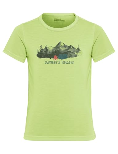 Jack Wolfskin Unisex Kinder Hiking Graphic Kids T-Shirt, Print Cool Matcha, 152 EU von Jack Wolfskin
