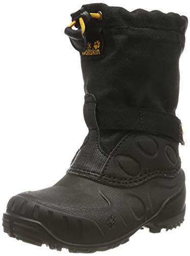 Jack Wolfskin Jungen Unisex Kinder Iceland HIGH K Schneestiefel, Black/Burly Yellow Xt, 26 EU von Jack Wolfskin