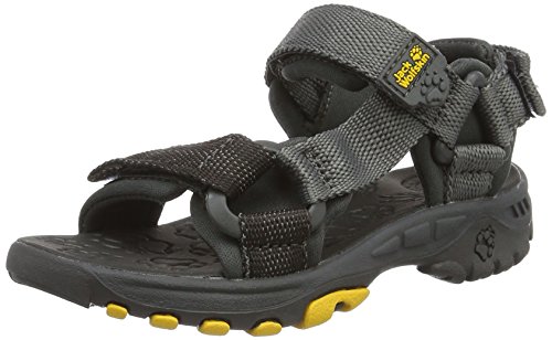 Jack Wolfskin Unisex-Kinder Kids Seven Seas Outdoor Sandalen, Grau (Burly Yellow Xt), 32 EU von Jack Wolfskin