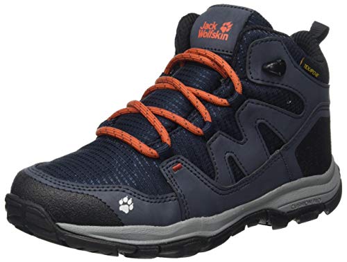 Jack Wolfskin Jungen Unisex Kinder MTN Attack 3 Texapore MID K Outdoorschuhe, Dark Blue/orange, 28 EU von Jack Wolfskin