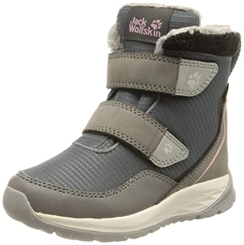 Jack Wolfskin Unisex Kinder Polar Wolf Texapore Mid Vc K Schneestiefel, Pebble Grey Off White, 30 EU von Jack Wolfskin