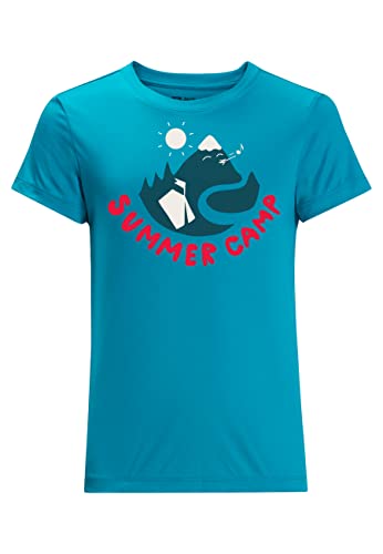 Jack Wolfskin Unisex Kinder Summer Camp T-Shirt, Everest Blue, 104 cm von Jack Wolfskin