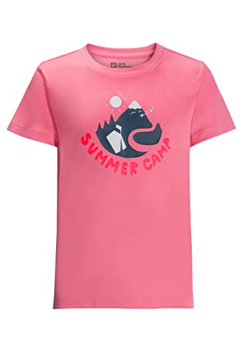 Jack Wolfskin Unisex Kinder Summer Camp T-Shirt, Pink Lemonade, 128 cm von Jack Wolfskin