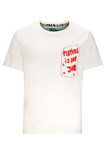 Jack Wolfskin Unisex Kinder Villi T-Shirt, Egret, 140 cm von Jack Wolfskin