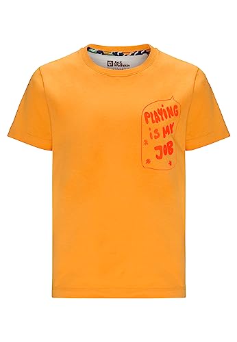 Jack Wolfskin Unisex Kinder Villi T-Shirt, Orange Pop, 128 cm von Jack Wolfskin