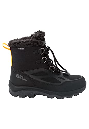 Jack Wolfskin Unisex Kinder Vojo Shell Xt Texapore Mid K, Black / Burly Yellow Xt, 34 EU von Jack Wolfskin