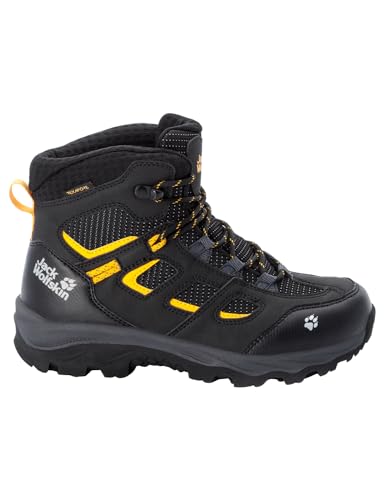 Jack Wolfskin Unisex Kinder Vojo Texapore Mid K, Black / Burly Yellow, 28 EU von Jack Wolfskin
