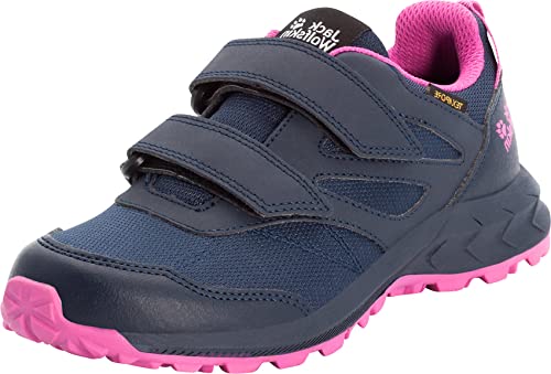 Jack Wolfskin Unisex Kinder Woodland Texapore Low Vc K, Blue / Pink, 36 EU von Jack Wolfskin