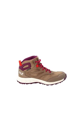 Jack Wolfskin Unisex Kinder Woodland Texapore Mid K, Brown / Pink, 36 EU von Jack Wolfskin