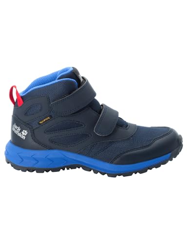 Jack Wolfskin Unisex Kinder Woodland Texapore Mid Vc Walking Schuh, Dark Blue Red, 39 EU von Jack Wolfskin