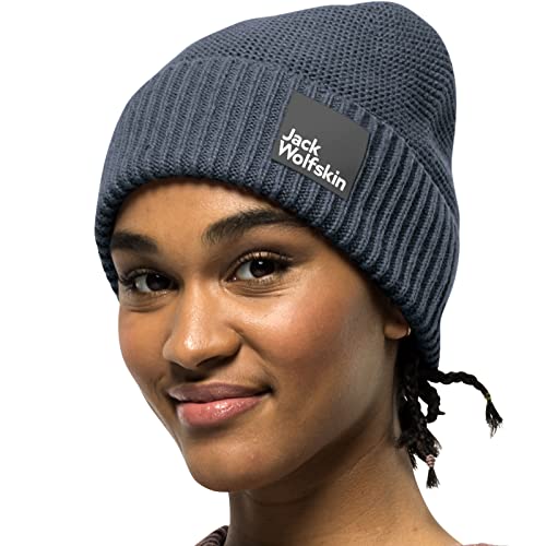 Jack Wolfskin Unisex Nature Wool Beanie-Mütze, Slate Blue, One Size von Jack Wolfskin