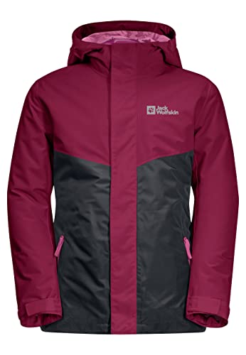 Jack Wolfskin Unisex Rebel Rock Jacket, Dark Ruby, 140 von Jack Wolfskin