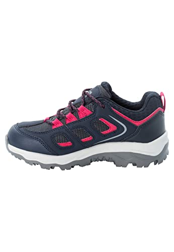 Jack Wolfskin Unisex Vojo Texapore Low K Walking-Schuh, Dark Blue/Pink, 34 EU von Jack Wolfskin