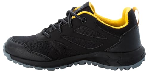 Jack Wolfskin Unisex Woodland Texapore Low K Walking-Schuh, Black/Burly Yellow Xt, 35 EU von Jack Wolfskin