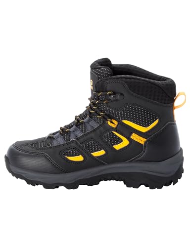 Jack Wolfskin Unisex Kinder Vojo Texapore Mid K, Black / Burly Yellow, 30 EU von Jack Wolfskin