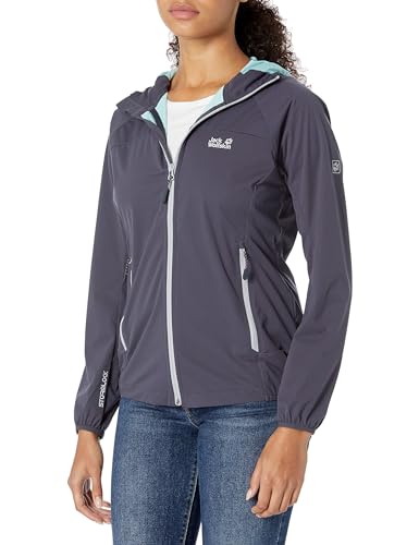 Jack Wolfskin Damen Eagle Peak Ii Softshell W Oberbekleidung, Grau (Graphite//Nature's Delight), Medium von Jack Wolfskin