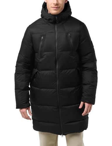 Jack Wolfskin WANDERMOOD DOWN PARKA M granite black, L von Jack Wolfskin