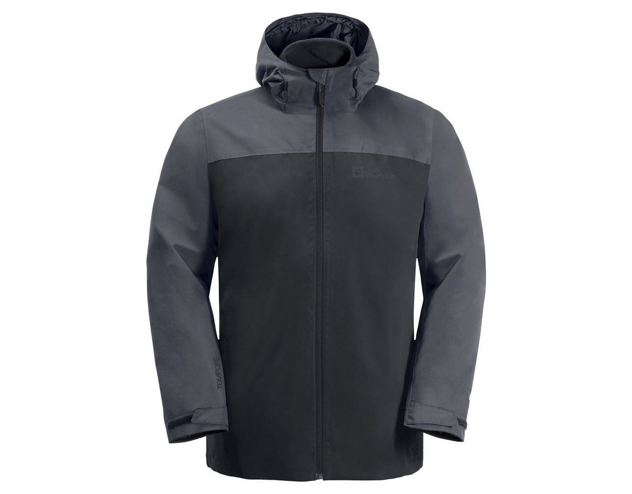 Jack Wolfskin Winterjacke Taubenberg 3in1 (wasser- und winddicht, Fleece-Innenjacke) phantomgrau von Jack Wolfskin