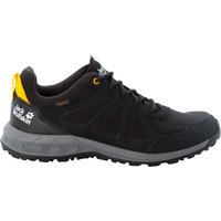 Jack Wolfskin Woodland 2 Texapore Low Men Wasserdichte Wanderschuhe Herren 40.5 schwarz black / burly yellow XT von Jack Wolfskin