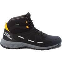 Jack Wolfskin Woodland 2 Texapore Mid Men Wasserdichte Wanderschuhe Herren 40.5 schwarz black / burly yellow XT von Jack Wolfskin