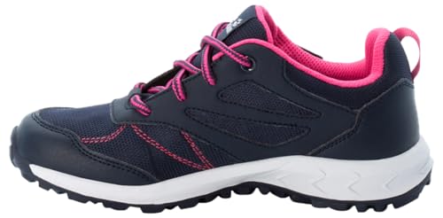 Jack Wolfskin Woodland Texapore Low K Walking-Schuh, Night Blue/Pink, 32 EU von Jack Wolfskin