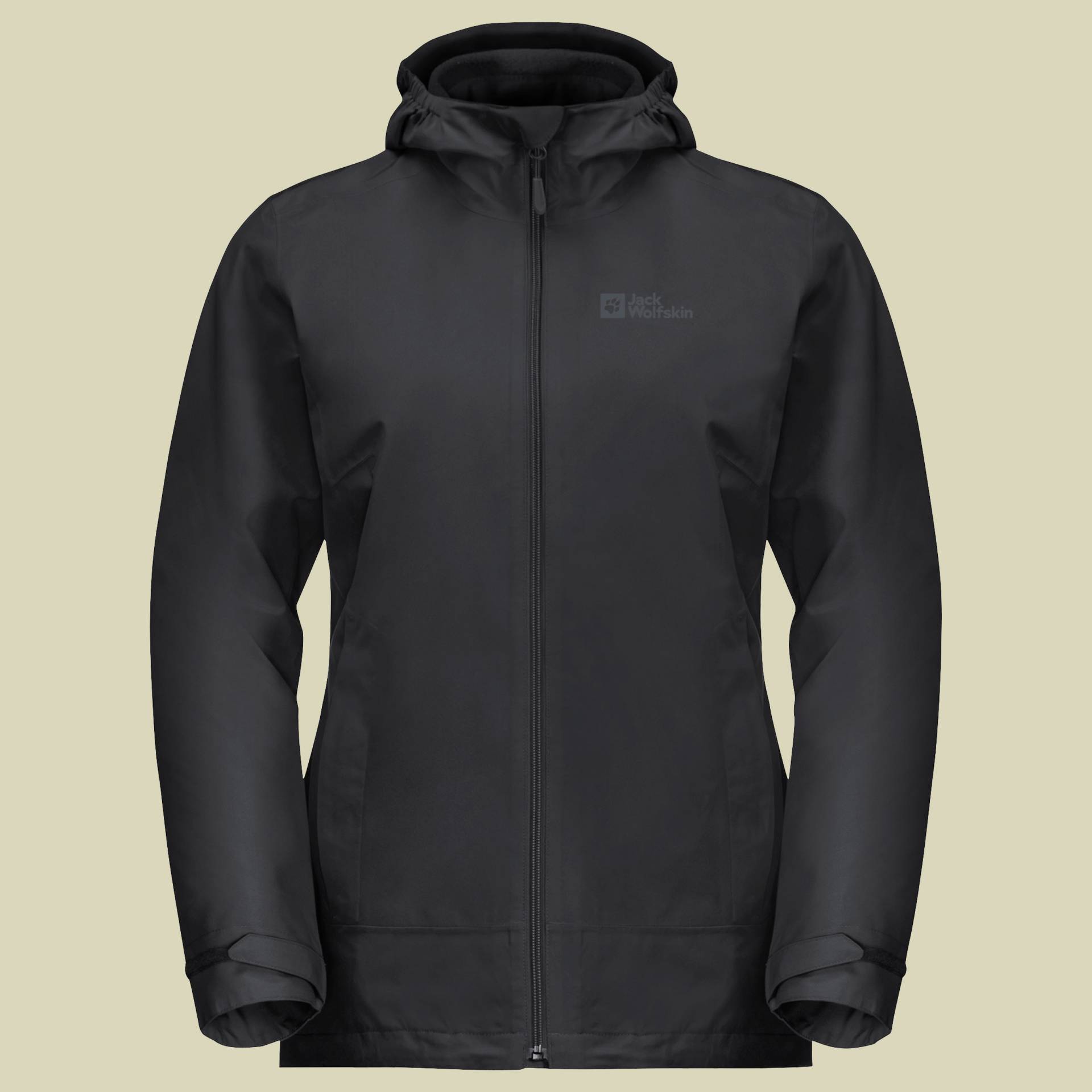 Moonrise 3in1 Jacket Women schwarz XXL - black von Jack Wolfskin