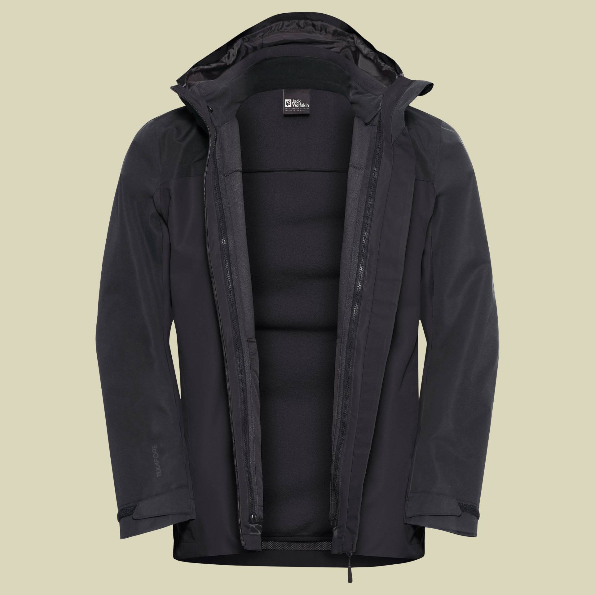 Taubenberg 3in1 Jacket Men black XXXL von Jack Wolfskin