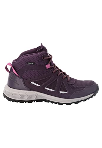 Jack Wolfskin Damen Woodland 2 Texapore Mid W, Purple / Phantom, 39.5 EU von Jack Wolfskin