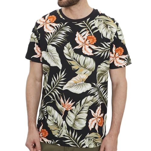 Jack & Jones Tropic Herren-T-Shirt, Schwarz, Schwarz , S von Jack and Jones