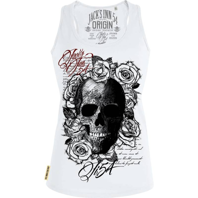 Jack's Inn 54 Jack's Inn 54 Damen Tanktop "Skull'n Roses" weiß L DamenweißL - Motorradbekleidung - Freizeitbekleidung Jack's Inn 54 Jack's Inn 54 Damen Tanktop "Skull'n Roses" weiß L DamenweißL - Motorradbekleidung - Freizeitbekleidung von Jack's Inn 54
