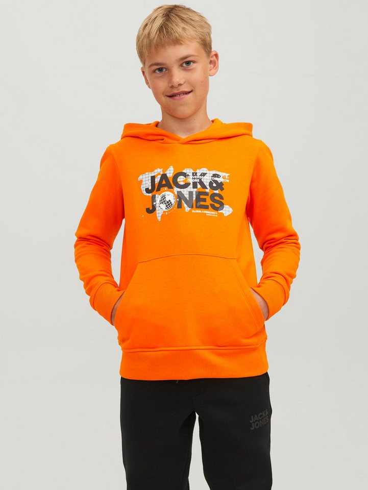 Jack & Jones Junior Hoodie JACK&JONES Jungen Kinder Pullover Hoodie Boy Orang Neu JCODUST JNR von Jack & Jones Junior