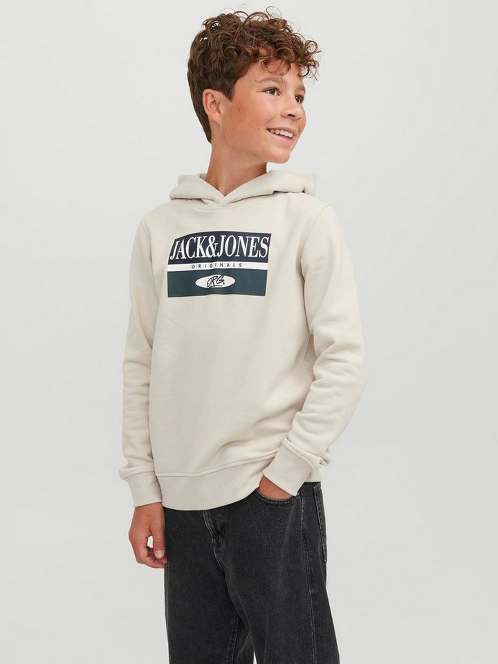 Jack & Jones Junior Hoodie JACK&JONES Jungen Kinder Pullover Hoodie Boy Weiß JORARTHUR SWEAT JNR von Jack & Jones Junior