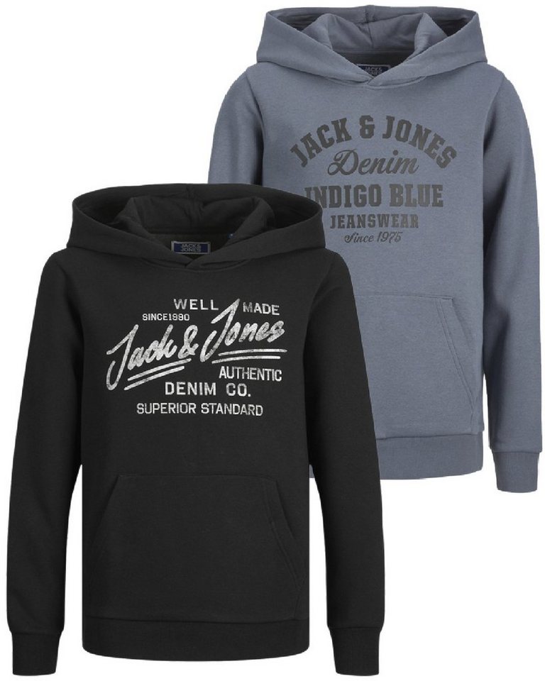 Jack & Jones Junior Kapuzenpullover (Spar Set, Doppelpack) Pullover mit Printaufdruck von Jack & Jones Junior