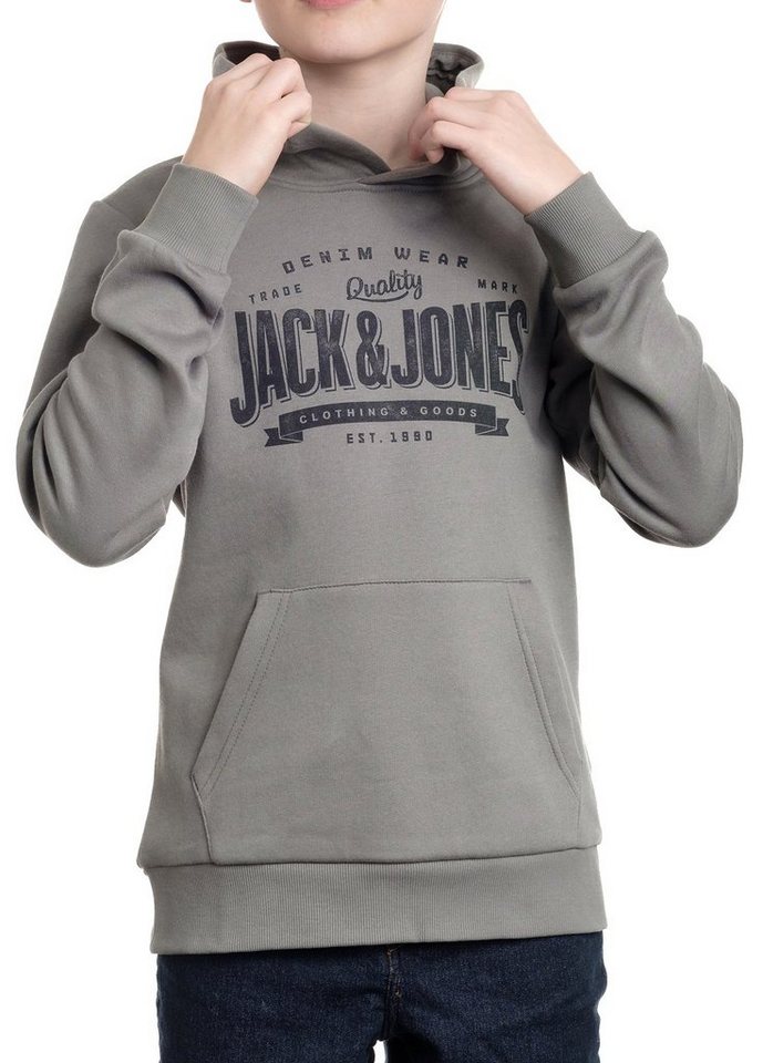 Jack & Jones Junior Kapuzenpullover Basic Pullover, mit Printdruck von Jack & Jones Junior