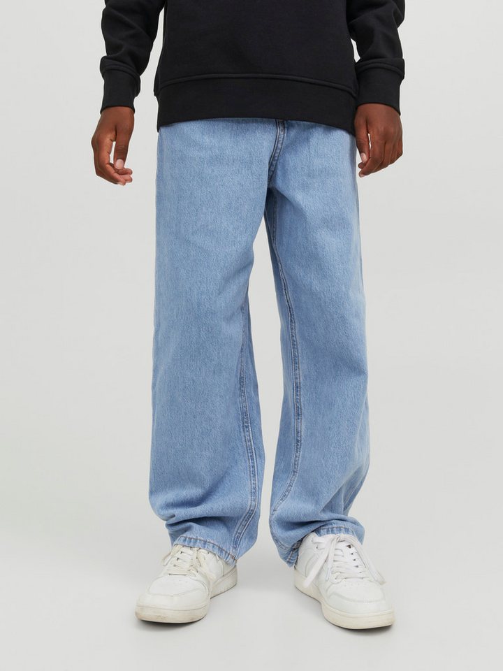 Jack & Jones Junior Relax-fit-Jeans JJIALEX mit Baggy Fit und hoher Taille Abriebeffekte, modisch, relaxed fit, Denim von Jack & Jones Junior