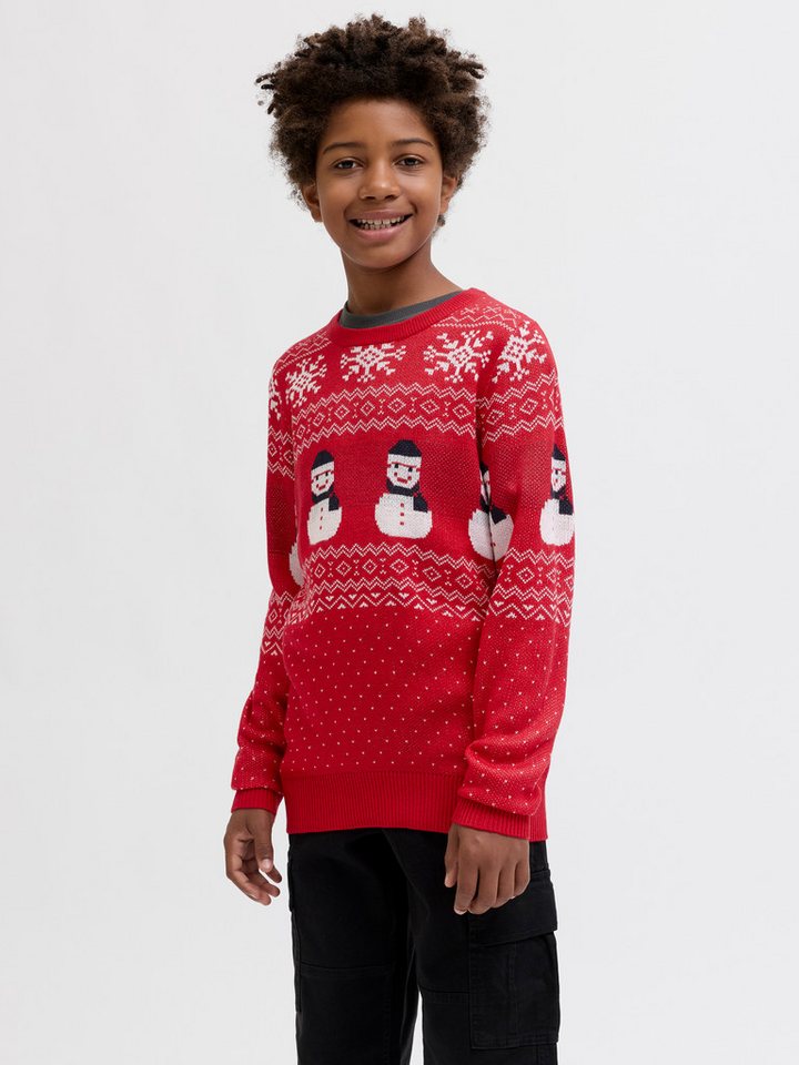 Jack & Jones Junior Rundhalspullover JJXMAS ANDREW KNIT CREW NECK JNR von Jack & Jones Junior