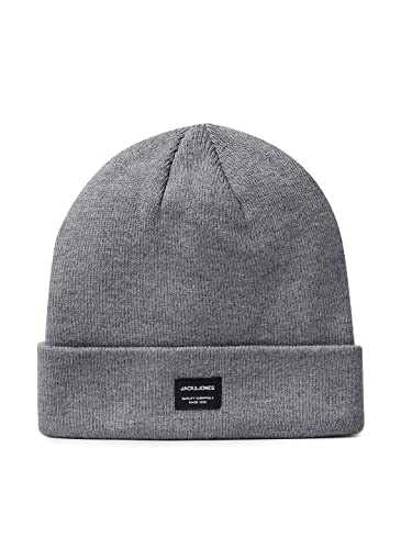 JACK & JONES Herren JACDNA BEANIE NOOS 12092815, Grey Melange, ONE SIZE von JACK & JONES