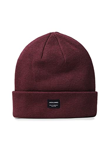 JACK & JONES NOS Herren JACDNA Beanie NOOS Strickmütze, Rot (Port Royale Port Royale), (Herstellergröße: One Size) von JACK & JONES