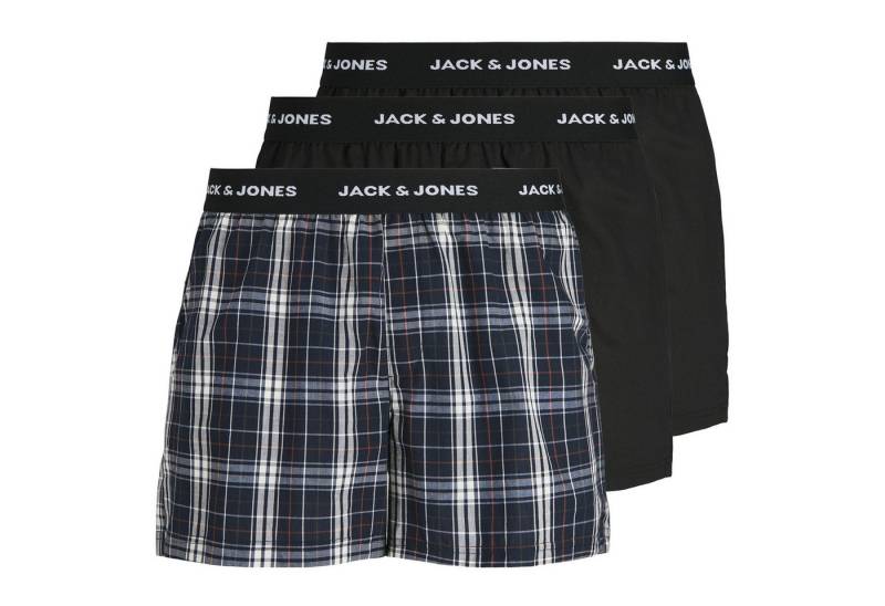 Jack & Jones PlusSize Boxershorts Jack&Jones Boxershorts 3er-Pack schwarz/kariert XXL (Spar-Pack, 3-St., 3er-Pack) von Jack & Jones PlusSize