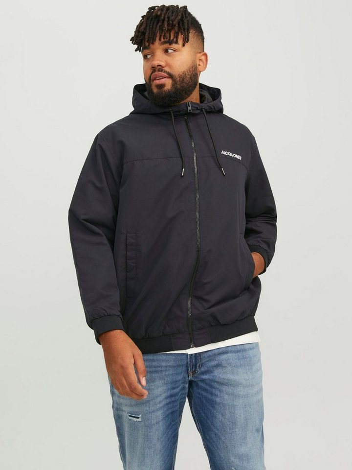 Jack & Jones PlusSize Bomberjacke JJERUSH HOOD BOMBER NOOS PLS mit Logo Schriftzug von Jack & Jones PlusSize