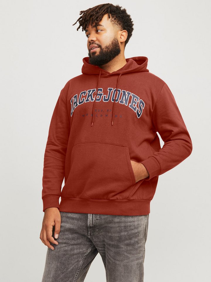 Jack & Jones PlusSize Hoodie JJECALEB VARSITY SWEAT HOOD NOOS PLS von Jack & Jones PlusSize