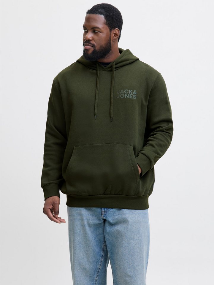 Jack & Jones PlusSize Kapuzensweatshirt JJECORP LOGO SWEAT HOOD NOOS PLS mit Logo Print von Jack & Jones PlusSize