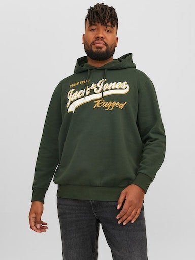 Jack & Jones PlusSize Kapuzensweatshirt JJELOGO SWEAT HOOD 2 COL 23/24 NOOS PLS von Jack & Jones PlusSize