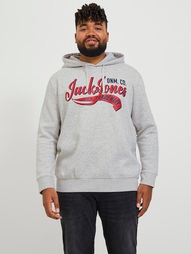 Jack & Jones PlusSize Kapuzensweatshirt JJELOGO SWEAT HOOD 2 COL 23/24 NOOS PLS von Jack & Jones PlusSize