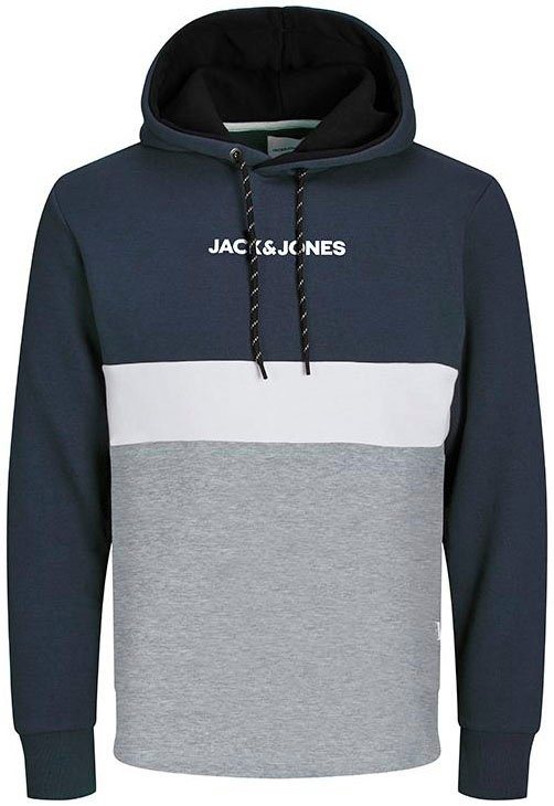 Jack & Jones PlusSize Kapuzensweatshirt JJEREID BLOCKING SWEAT HOOD NOOS PLS von Jack & Jones PlusSize