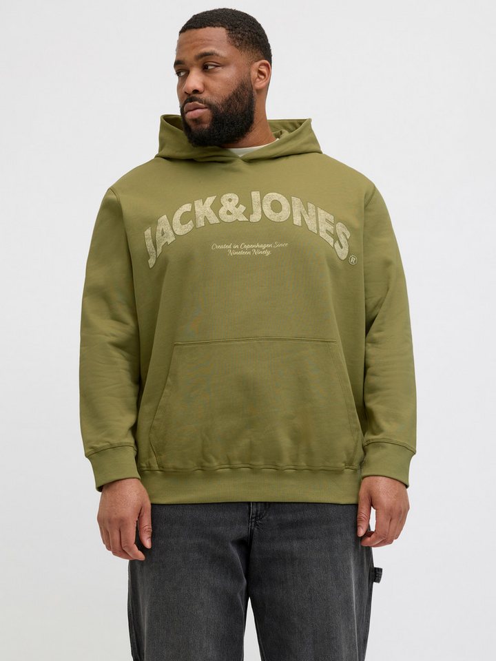 Jack & Jones PlusSize Kapuzensweatshirt JORALMERIA SWEAT HOOD PLS mit Logo Print von Jack & Jones PlusSize