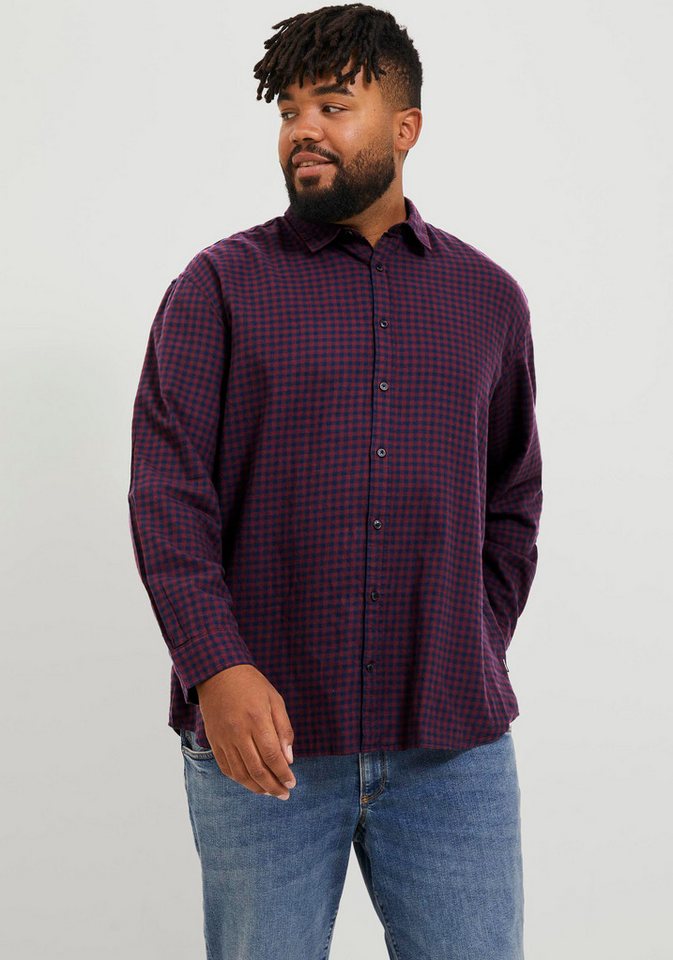 Jack & Jones PlusSize Karohemd JJEGINGHAM TWILL SHIRT L/S NOOS PLS von Jack & Jones PlusSize