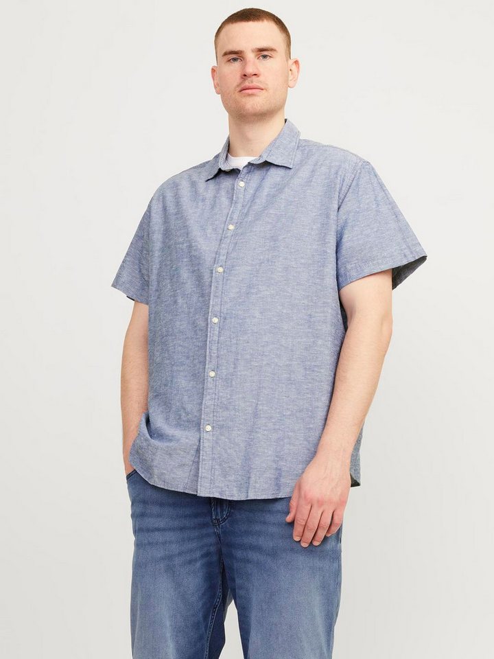 Jack & Jones PlusSize Kurzarmhemd JJELINEN BLEND SHIRT SS SN PLS von Jack & Jones PlusSize