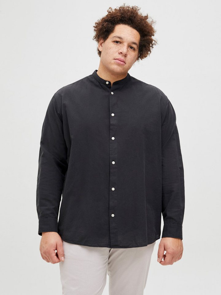 Jack & Jones PlusSize Langarmhemd JJEBREEZE LINEN BLE BAND SHIRT LS SN PLS von Jack & Jones PlusSize