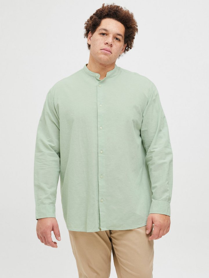 Jack & Jones PlusSize Langarmhemd JJEBREEZE LINEN BLE BAND SHIRT LS SN PLS von Jack & Jones PlusSize